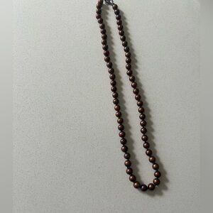 Elegant Brown Beaded Necklace